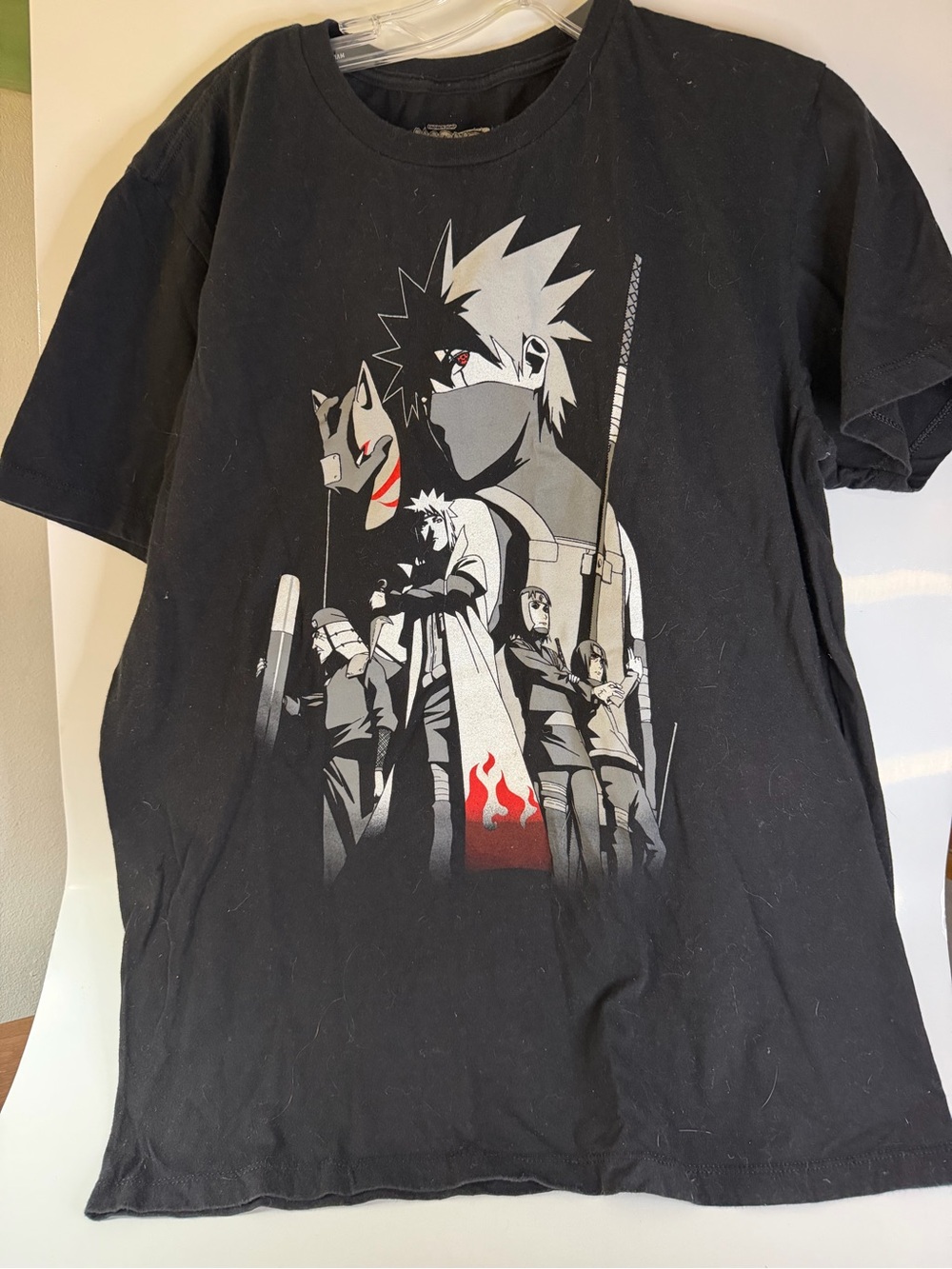 Ripple Junction Black Naruto Shippuden Logo Tee with White Print